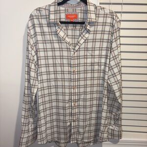 Johnston & Murphy Performance Button Down Shirt Plaid Lightweight Size L